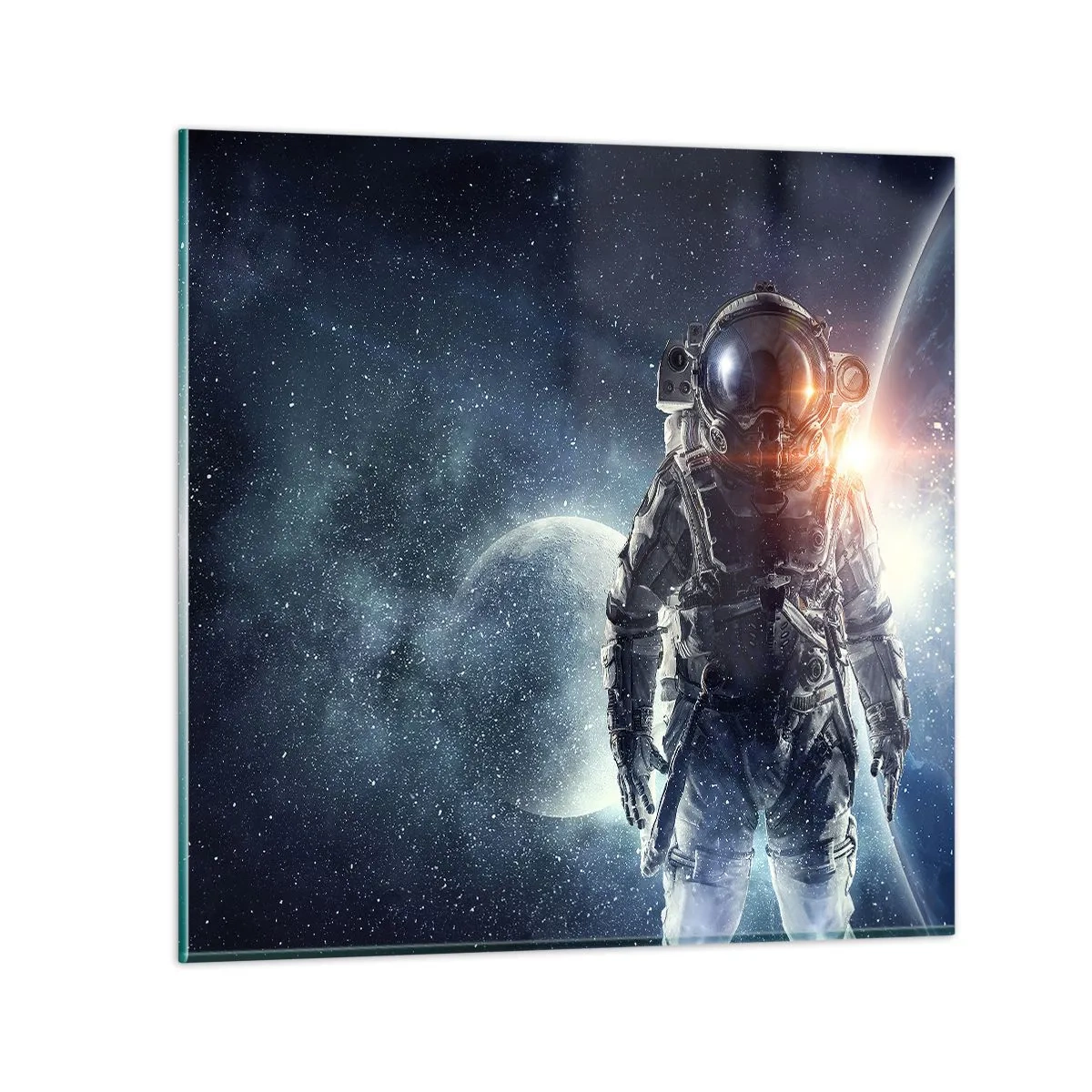 Obraz na szkle - Kosmiczna przygoda - 60x60 cm