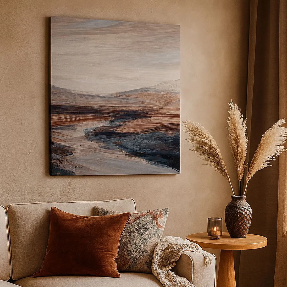 Obraz na płótnie -  Spokojna dolina - 30x30 cm