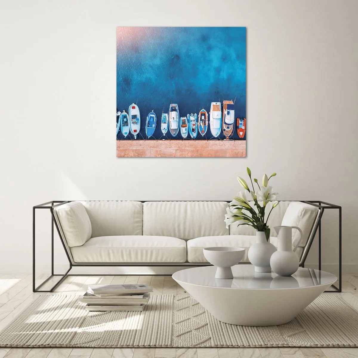 Obraz na szkle - W jednym rzędzie - 70x70 cm