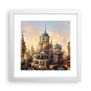 Plakat w białej ramie - Miasto miast - 30x30 cm