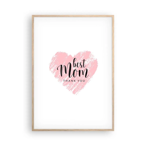 Plakat w ramie jasny dąb - Zawsze odpowiedni moment - 70x100 cm