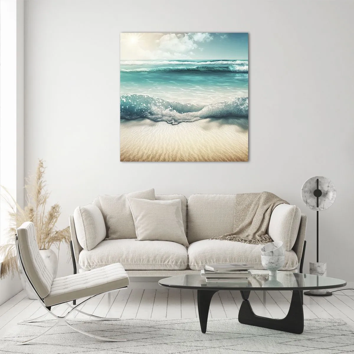 Obraz na szkle - Spokój oceanu - 30x30 cm