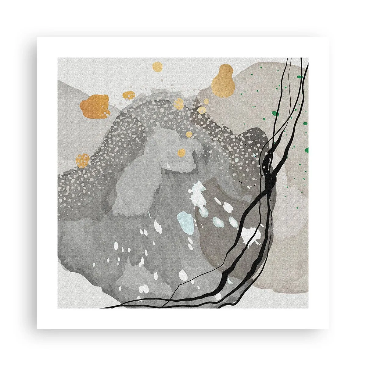 Plakat - Kompozycja organiczna - 50x50 cm