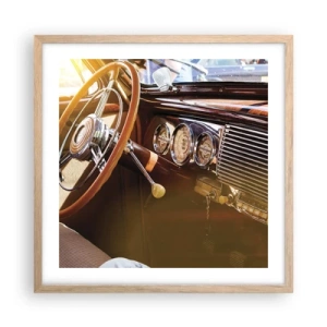 Plakat w ramie jasny dąb - Powiew luksusu z przeszłości - 50x50 cm