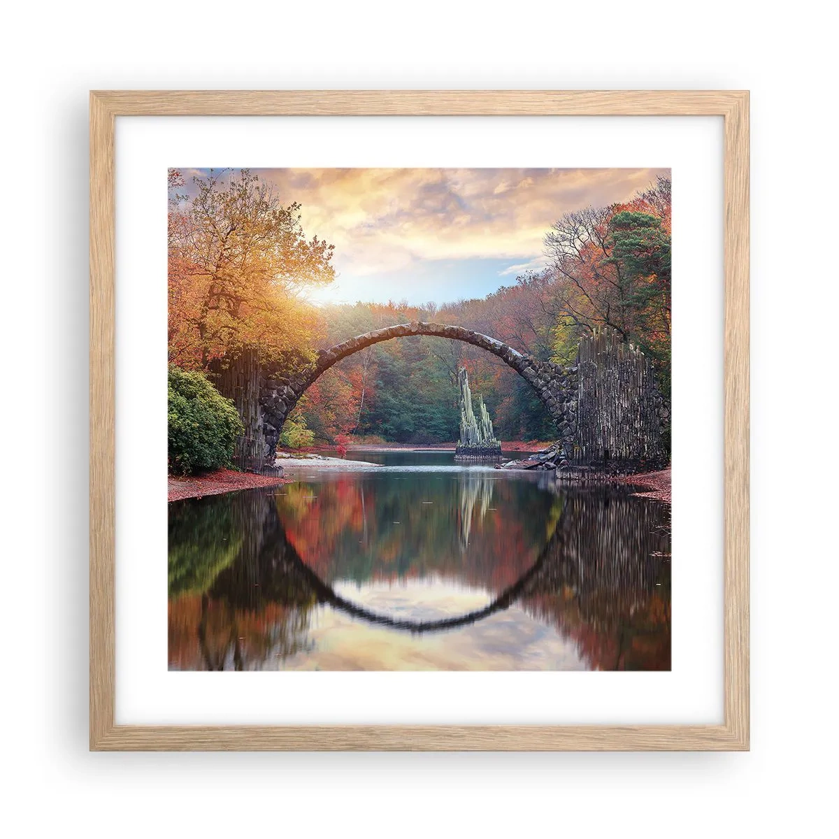 Plakat w ramie jasny dąb - Po drugiej stronie lustra - 40x40 cm