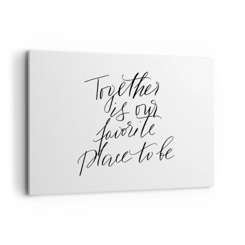 Obraz na płótnie - Typograficzny napis w eleganckim stylu na białym tle - 100x70cm - Też to czujesz? - Nowoczesna dekoracja ścienna do salonu, kuchni i sypialni ARTTOR