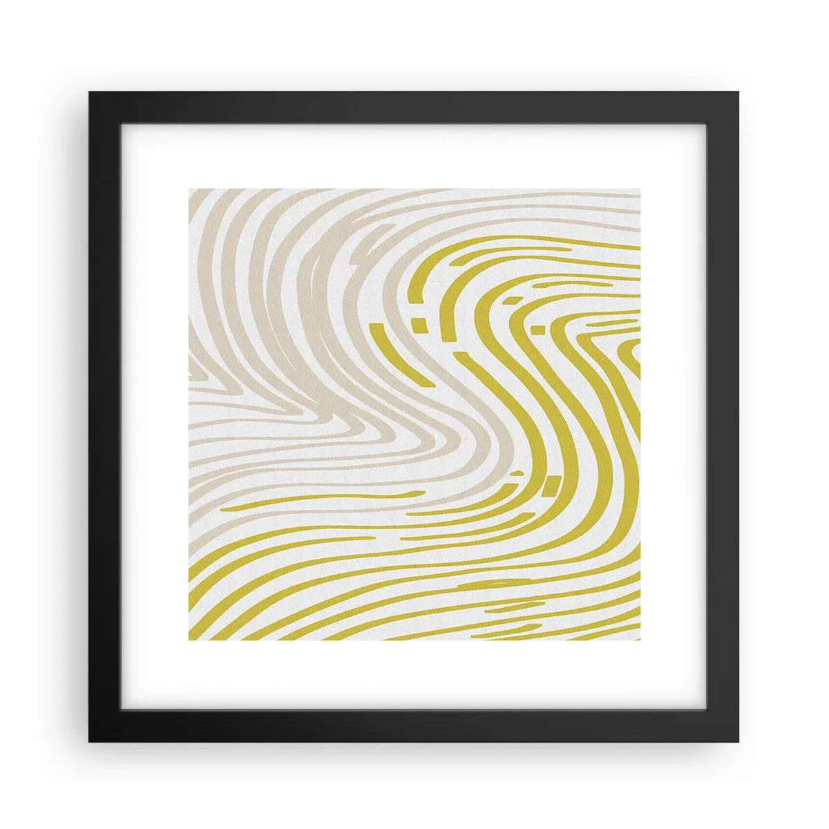 Plakat w czarnej ramie - Kompozycja z łagodnym ugięciem - 30x30 cm
