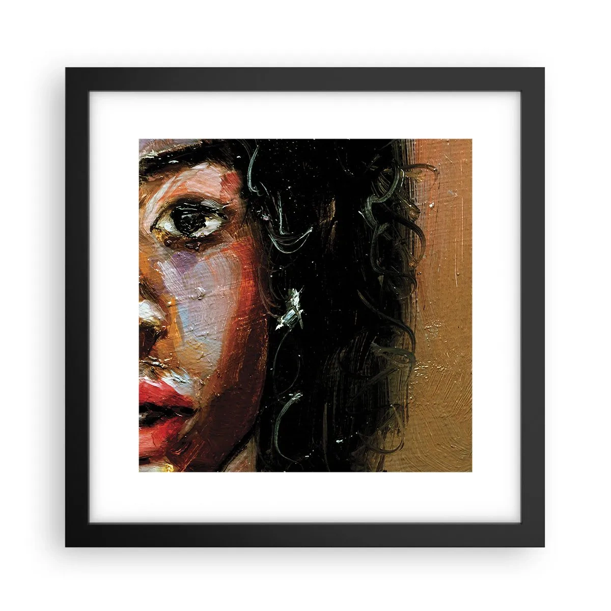 Plakat w czarnej ramie - Czerń i blask - 30x30 cm