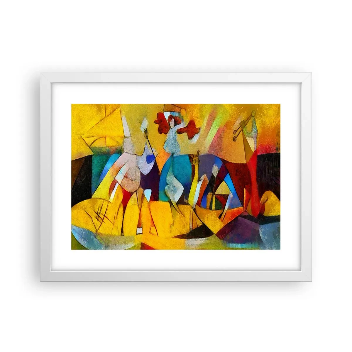 Plakat w białej ramie - Słońce - życie - radość - 40x30 cm