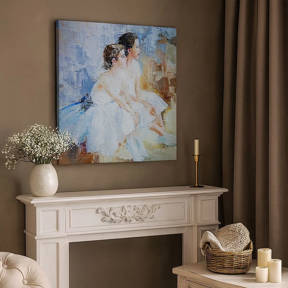 Obraz na płótnie - Odpoczynek młodych łabędzi - 30x30 cm