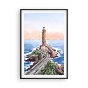 Plakat w czarnej ramie - Zwrócona ku morzu - 61x91 cm