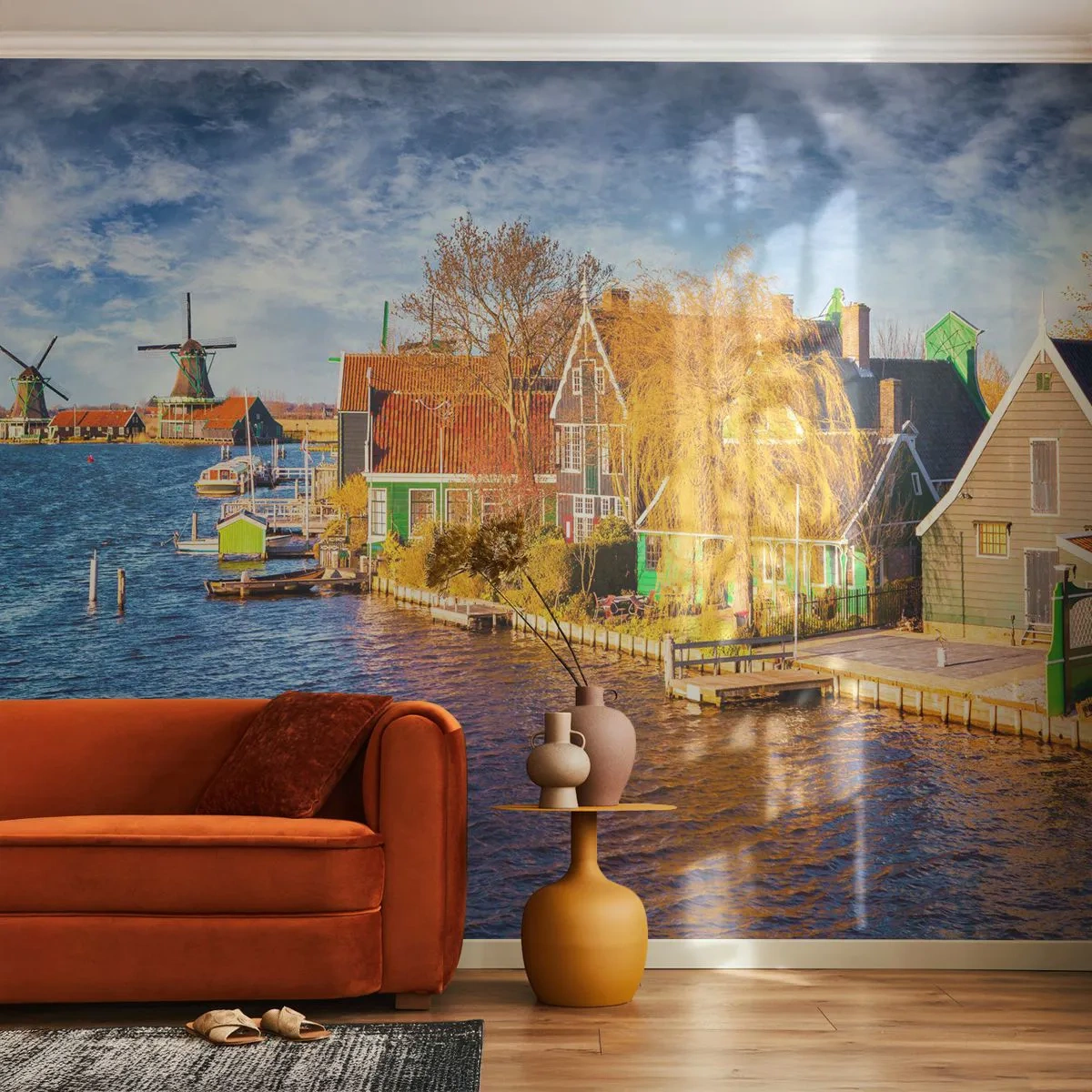 Fototapeta Samoprzylepna Deluxe Sticker - Od wieków bez zmian - Krajobraz, Wiatrak, Holandia - 250x175 cm