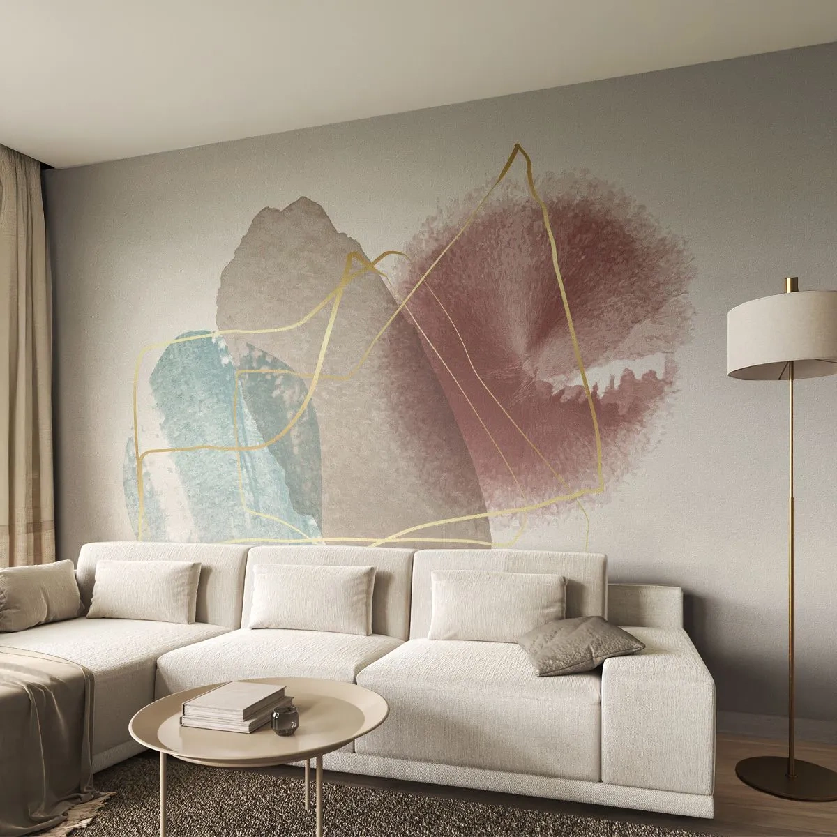 Fototapeta Premium Canvas - Korale przestrzeni - Abstrakcja, Sztuka, Nowoczesny Wzór - 350x256 cm