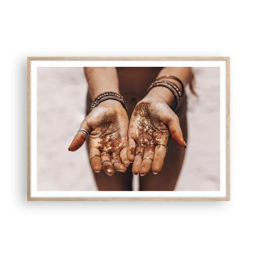 Plakat w ramie jasny dąb - Dar dla ciebie - 100x70 cm