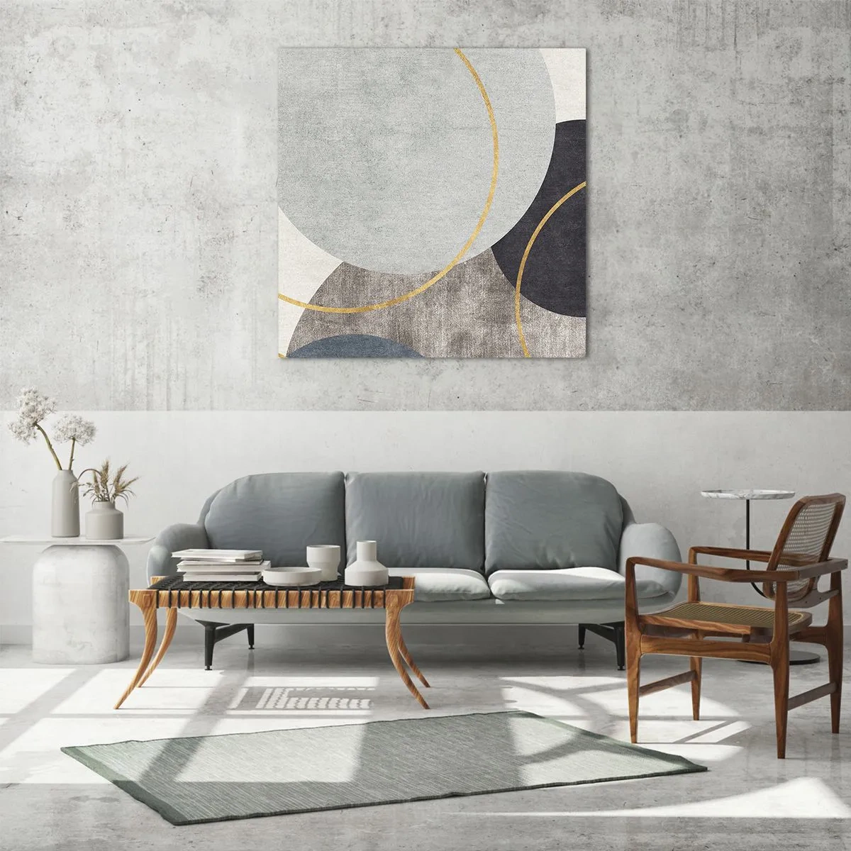 Obraz na szkle - Koło za kołem - 60x60 cm