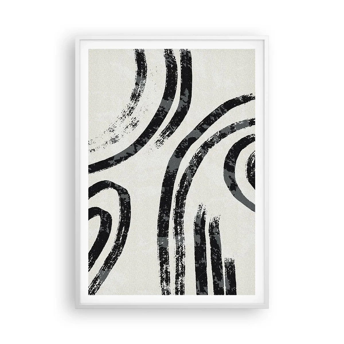 Plakat w białej ramie - W pół zatrzymany - 70x100 cm