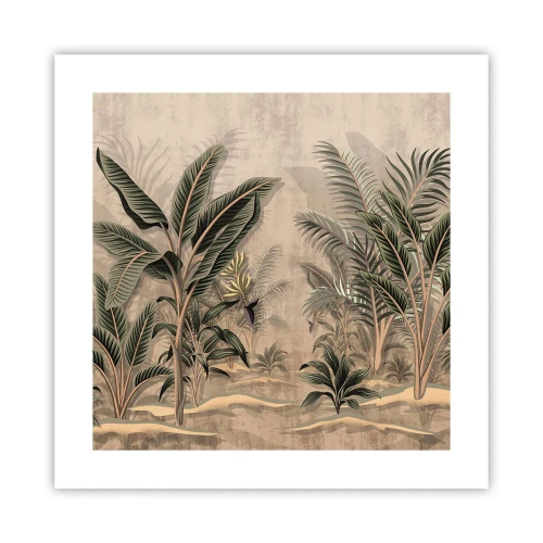 Plakat - Rycina w kolonialnym stylu - 40x40 cm