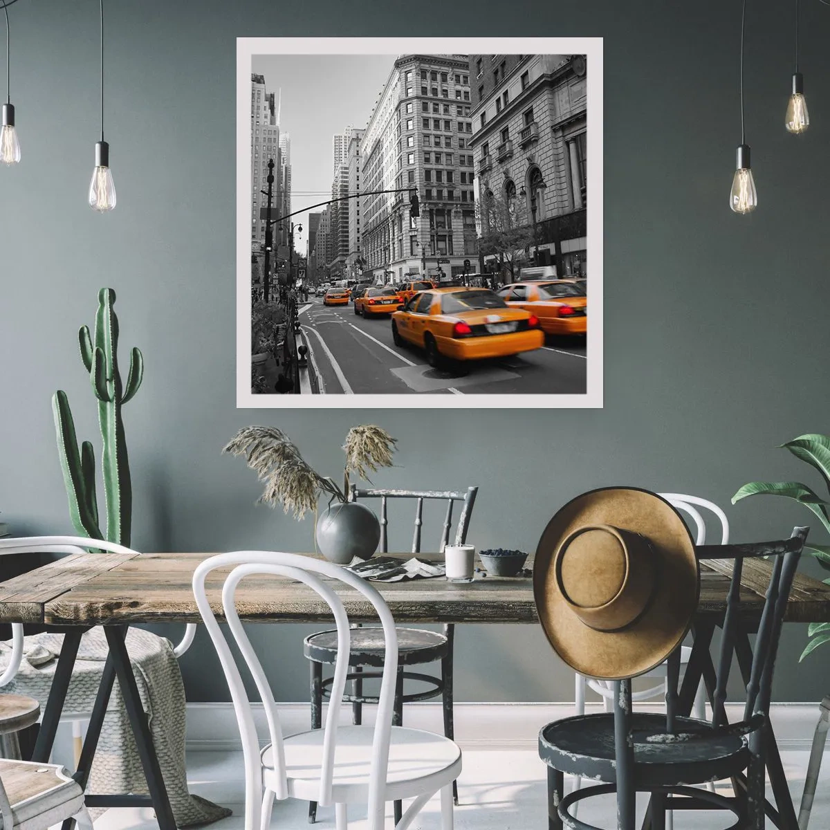 Plakat - Słońca wielkiego miasta - 50x50 cm