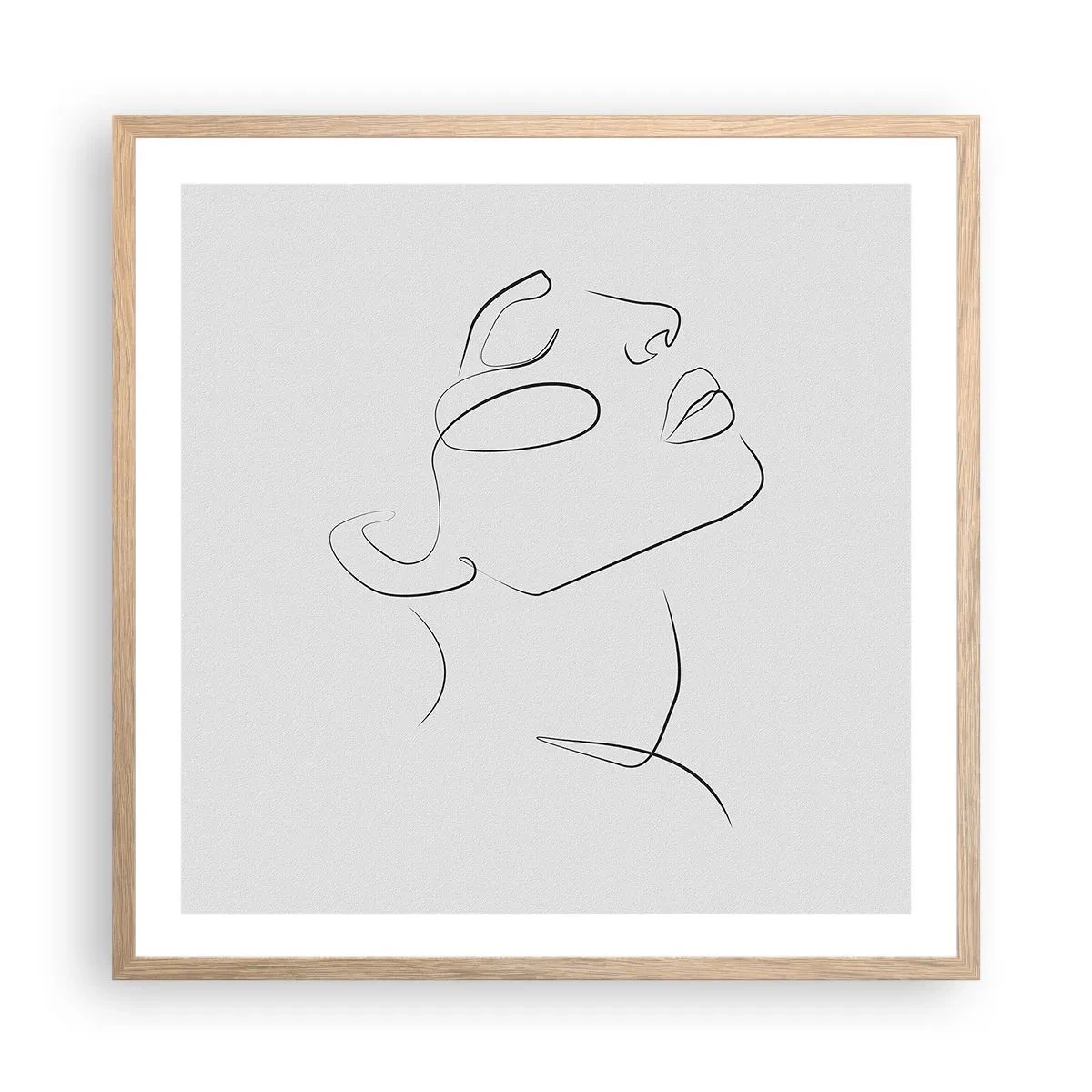 Plakat w ramie jasny dąb - Meandry marzenia - 60x60 cm