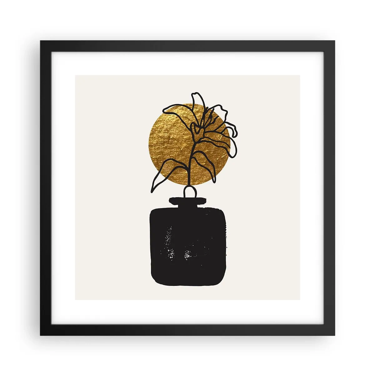 Plakat w czarnej ramie - Piękno na wagę złota - 40x40 cm