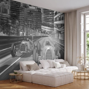 Fototapeta Premium Canvas - Dawno temu w Monte Carlo - Motoryzacja, Wyścig, Vintage - 250x175 cm