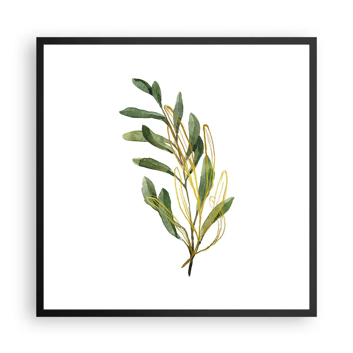 Plakat w czarnej ramie - Wszystko co dobre - 60x60 cm