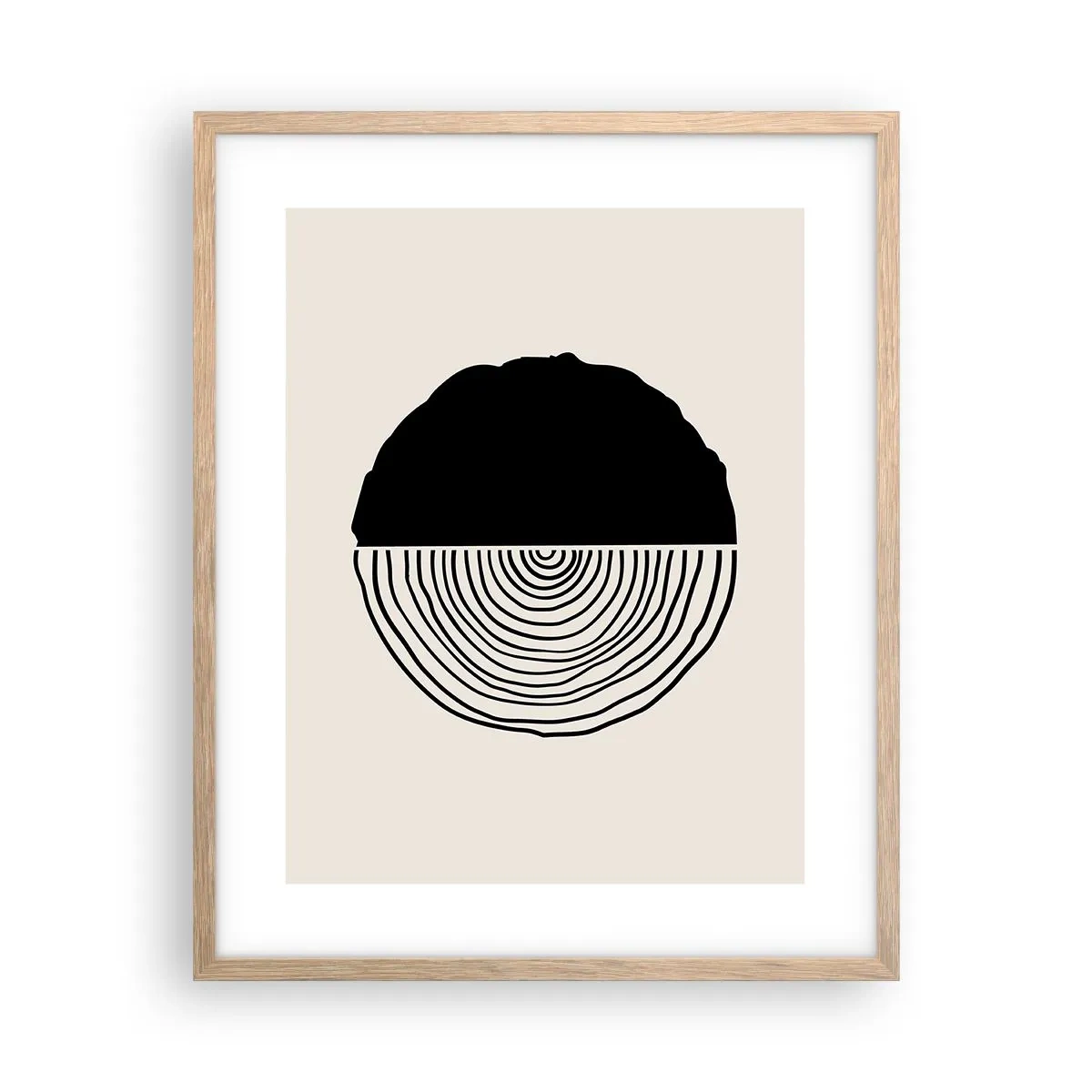 Plakat w ramie jasny dąb - Pół na pół - 40x50 cm