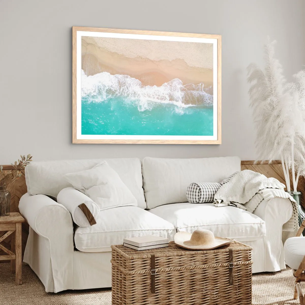 Plakat w ramie jasny dąb - Pieszczotliwy dotyk - 40x30 cm