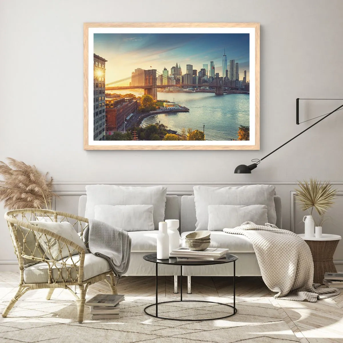 Plakat w ramie jasny dąb - Wielkomiejski świt - 40x30 cm