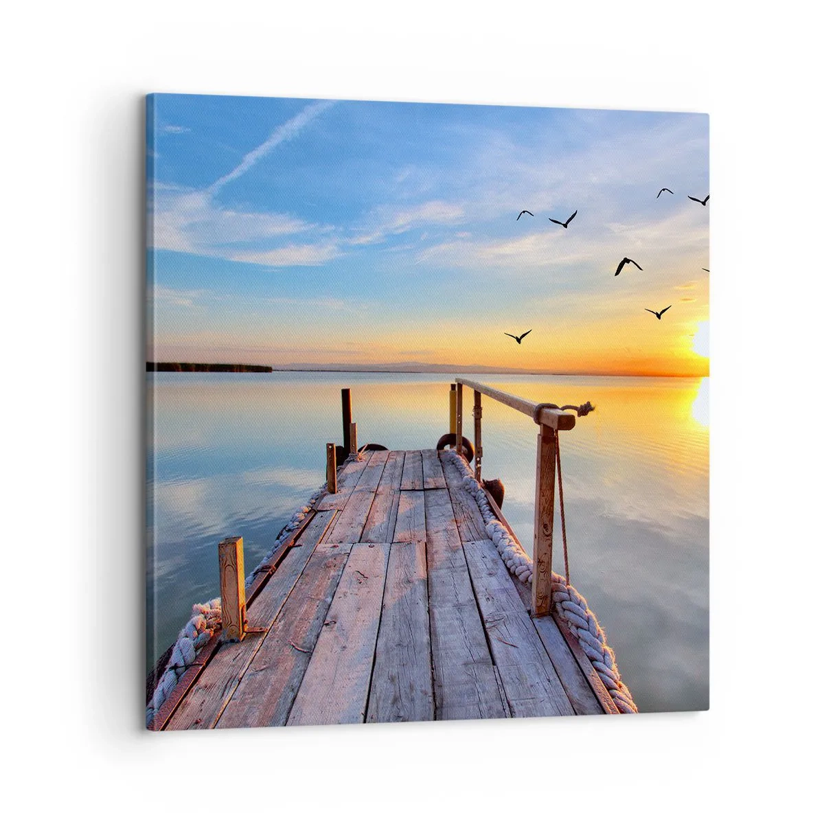 Obraz na płótnie - Iść przed siebie ku słońcu - 60x60 cm