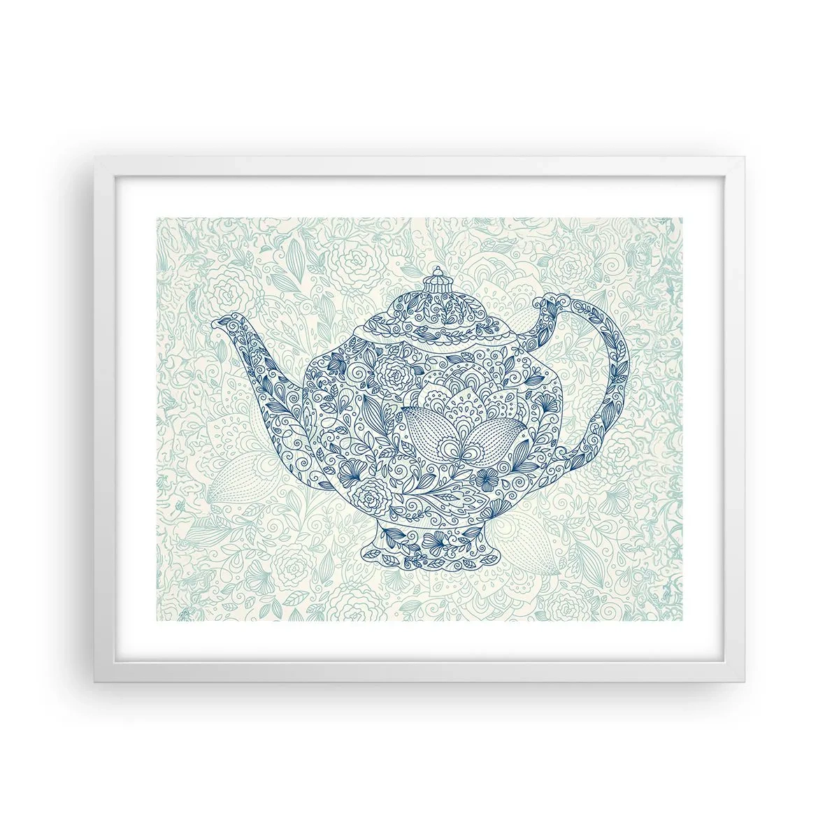 Plakat w białej ramie - Herbaty czar - 50x40 cm