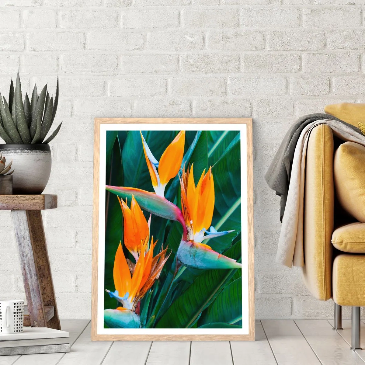 Plakat w ramie jasny dąb - Czy to kwiat, czy to ptak? - 50x70 cm