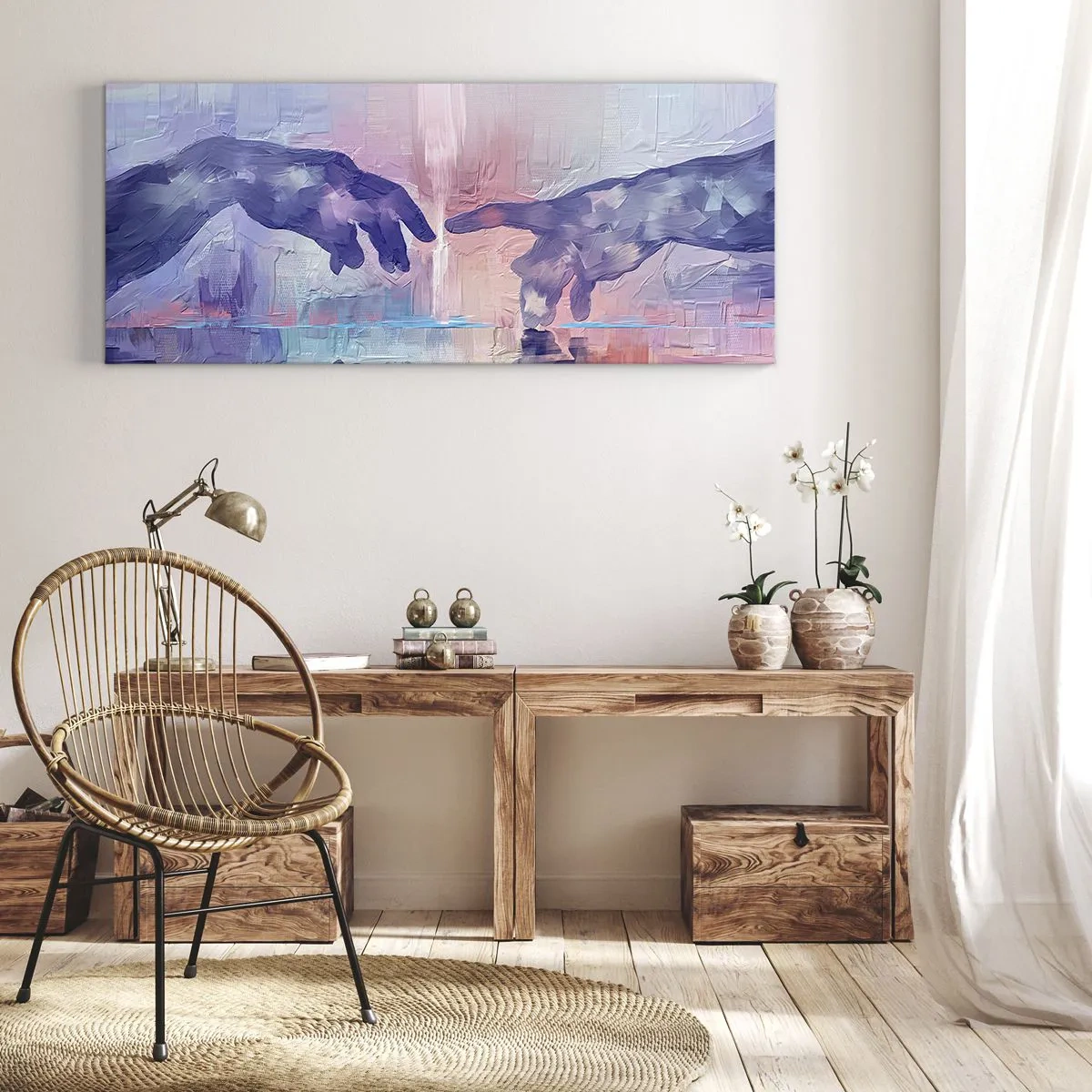 Obraz na płótnie - Boska iskra życia - 100x40 cm