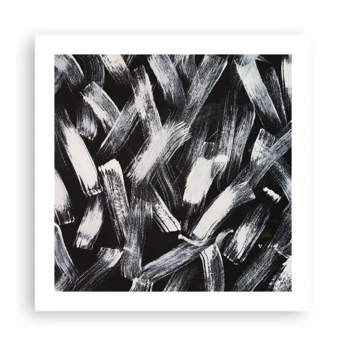 Plakat - Abstrakcja w duchu industrialnym - 50x50 cm