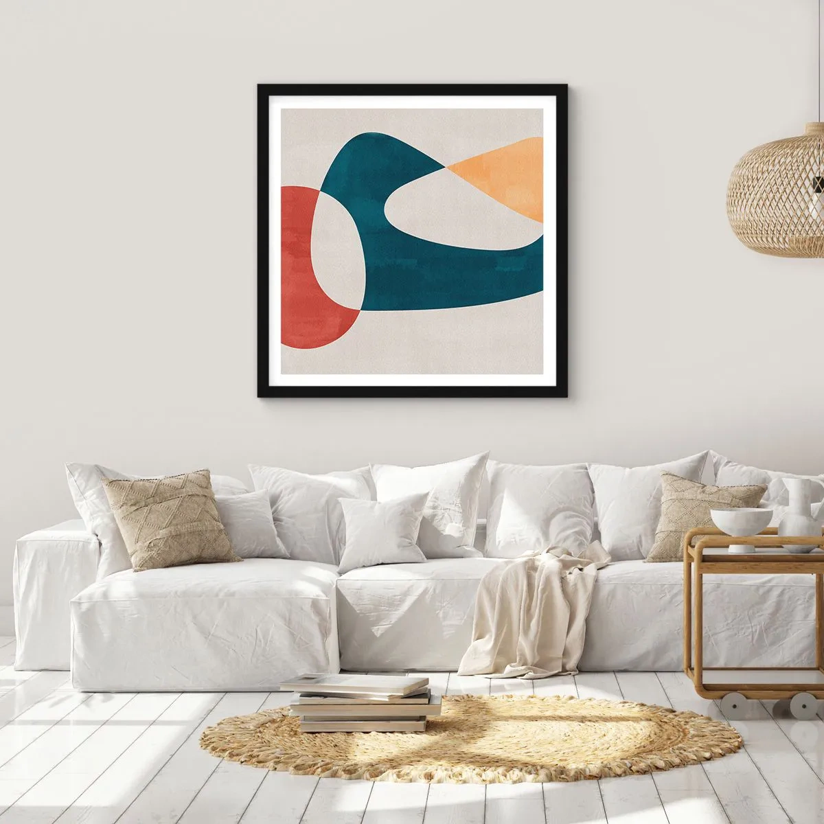 Plakat w czarnej ramie - Wpływy i metamorfozy - 60x60 cm