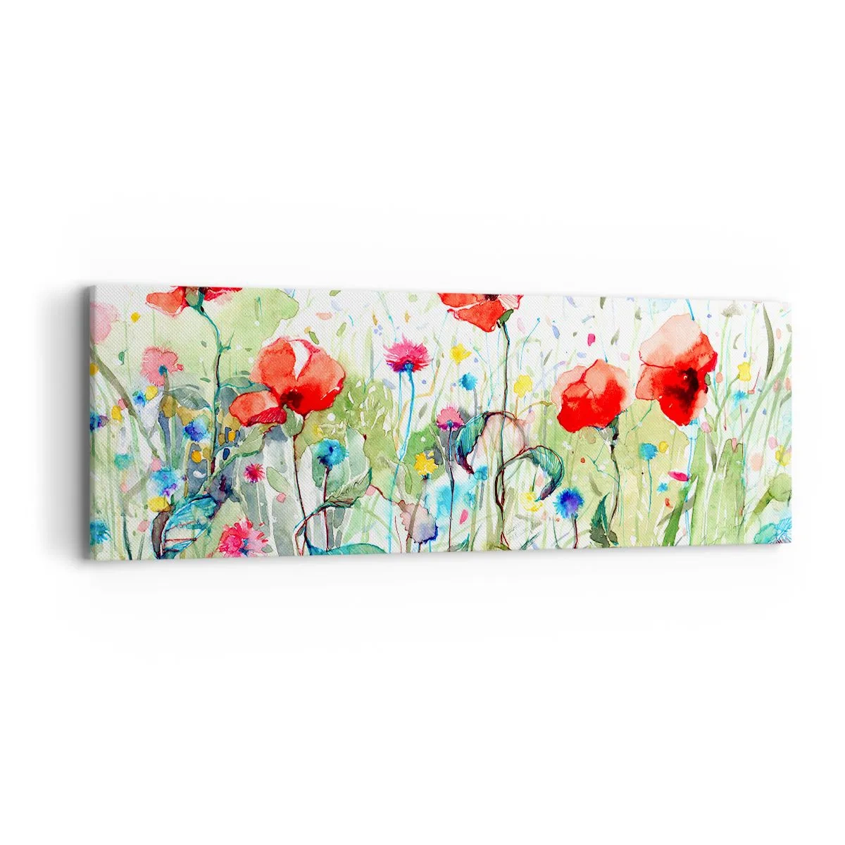 Obraz na płótnie - Kwitnąca majem łąka - 90x30 cm