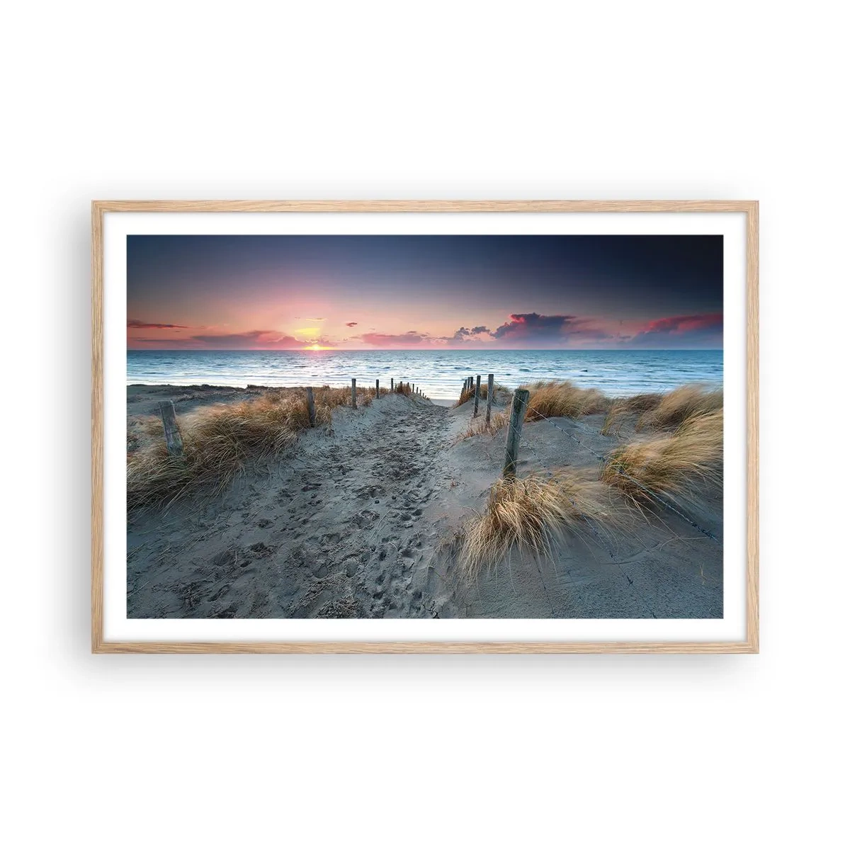 Plakat w ramie jasny dąb - Rozlałeś tęczę blasków promienistą… - 91x61 cm