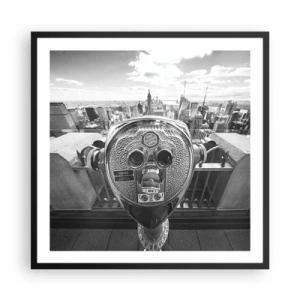 Plakat w czarnej ramie - Miasto nad miastami - 60x60 cm