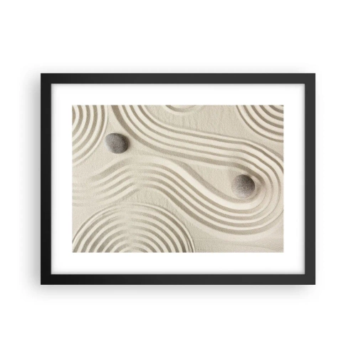 Plakat w czarnej ramie - Dotyk ciepła - 40x30 cm