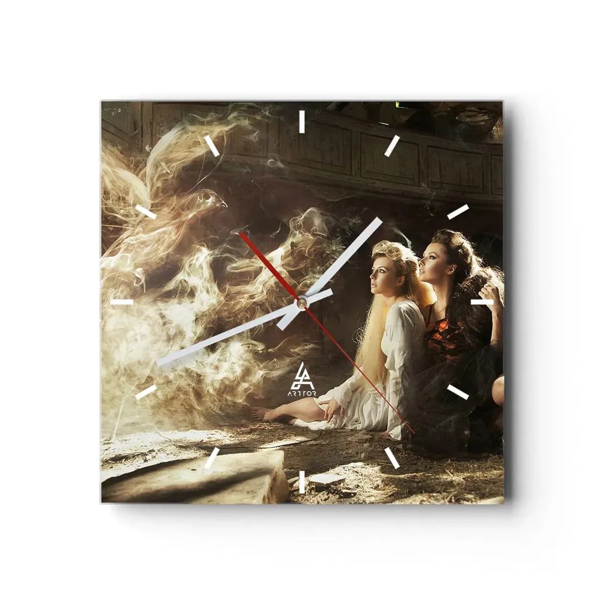 Zegar ścienny - I stała się poezja - 40x40 cm