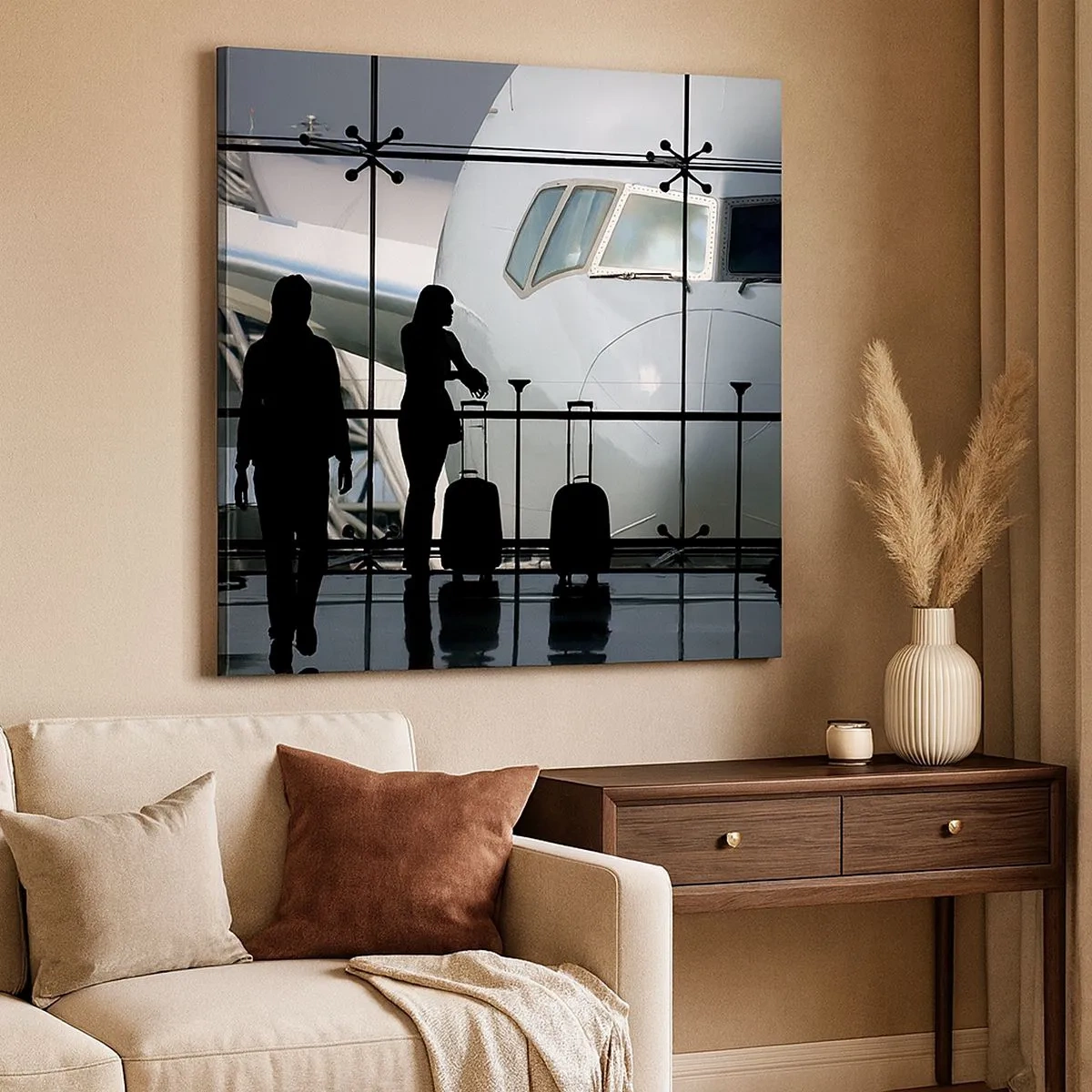 Obraz na płótnie - Vis a vis na lotnisku - 30x30 cm