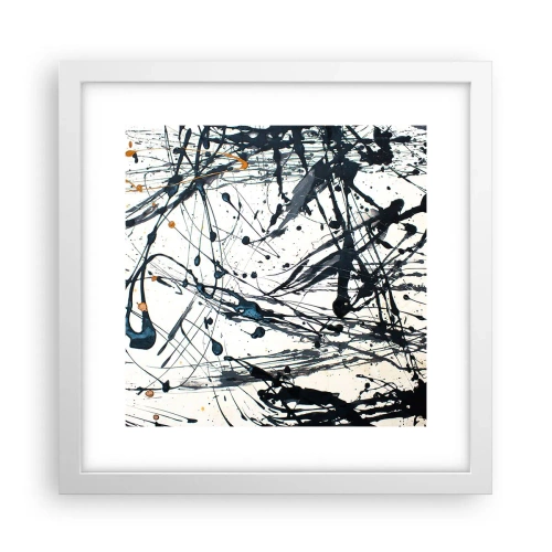 Plakat w białej ramie - Z sensem czy bez sensu? - 30x30 cm