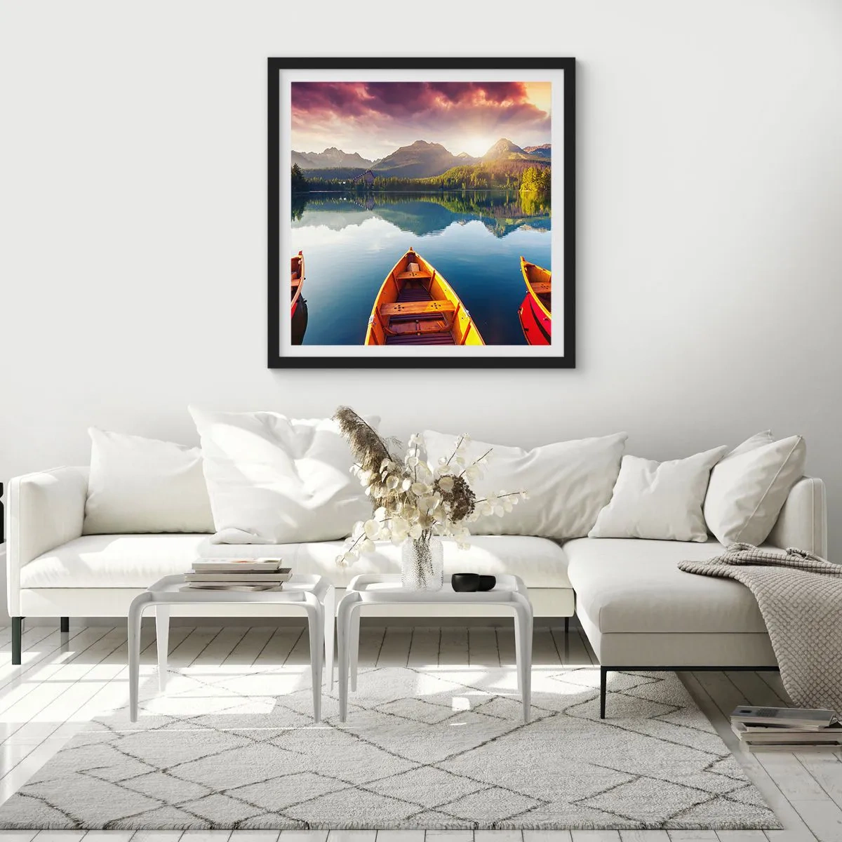 Plakat w czarnej ramie - Nic przeciw naturze - 50x50 cm