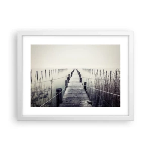 Plakat w białej ramie - Zanurz się w spokoju - 40x30 cm