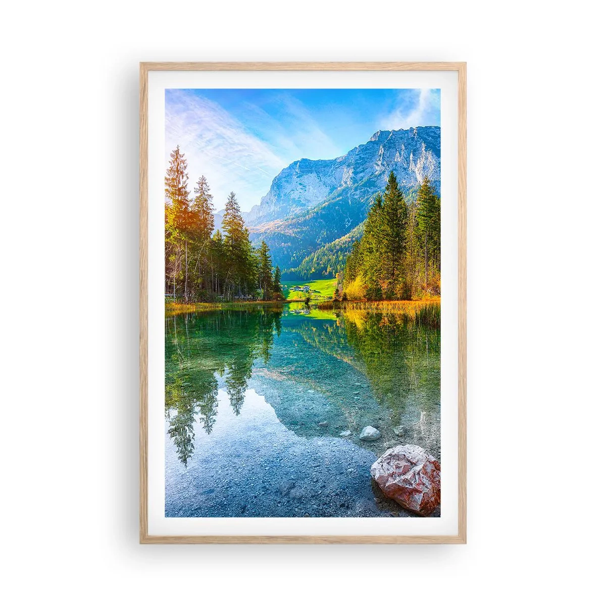 Plakat w ramie jasny dąb - Łagodność jesieni - 61x91 cm