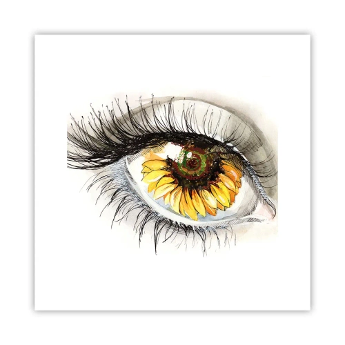 Plakat - Spojrzenie gorące jak lato - 30x30 cm