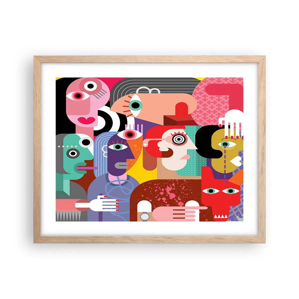 Plakat w ramie jasny dąb - My od pana Picassa - 50x40 cm