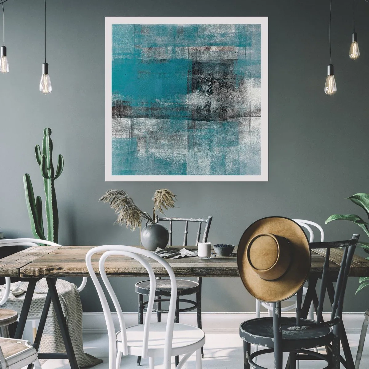 Plakat - Woda i powietrze - 40x40 cm