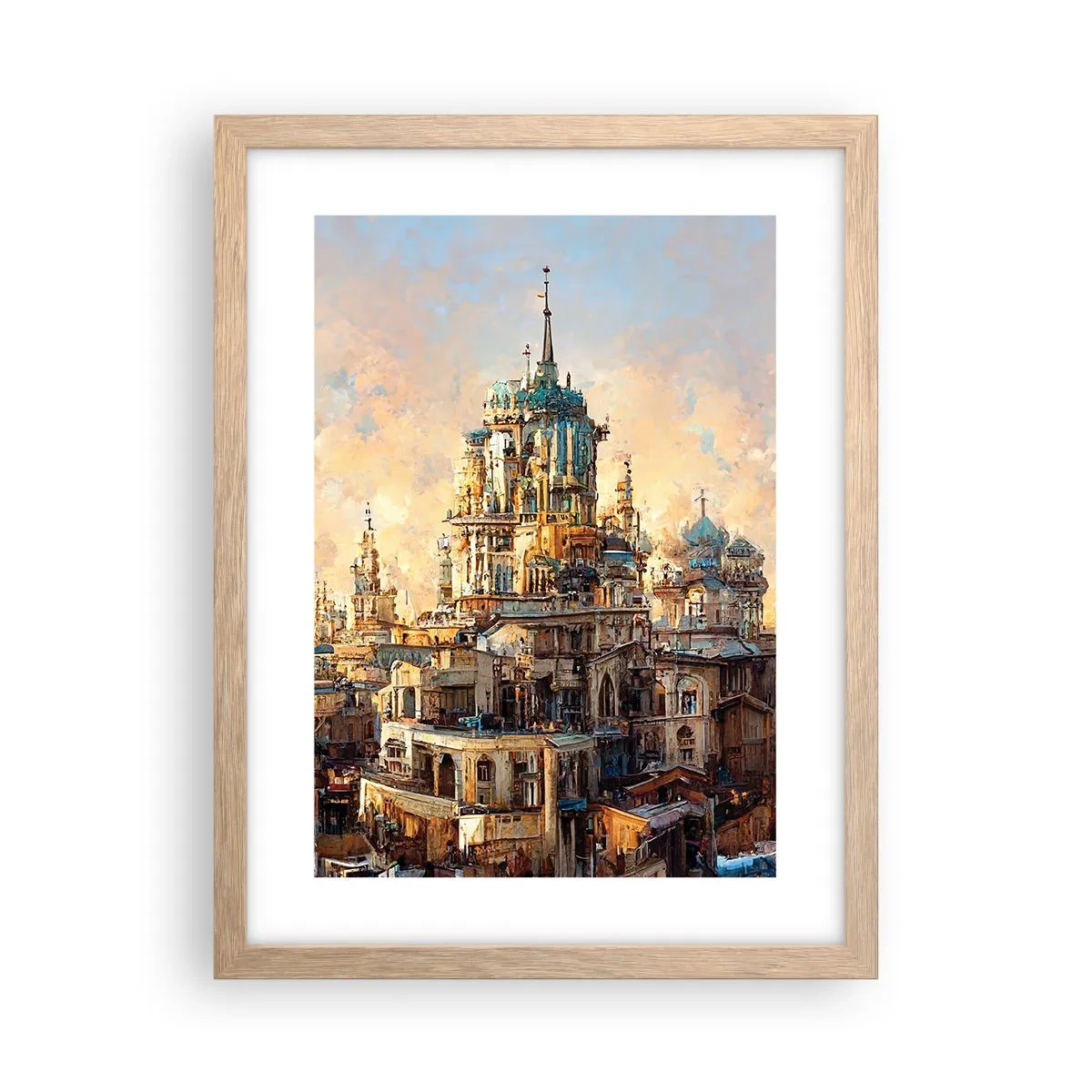 Plakat w ramie jasny dąb - Miasto miast - 30x40 cm