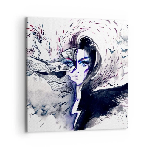 Obraz na płótnie - Demoniczna i piękna - 50x50 cm